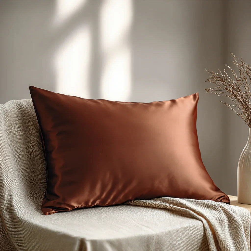 Silk pillowcase "Amber" 50x70cm. 